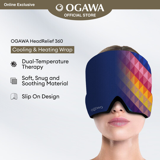 [New Arrival] Ogawa by Ogawa HeadRelief 360 Cooling & Heat Wrap (Bliss Blue)